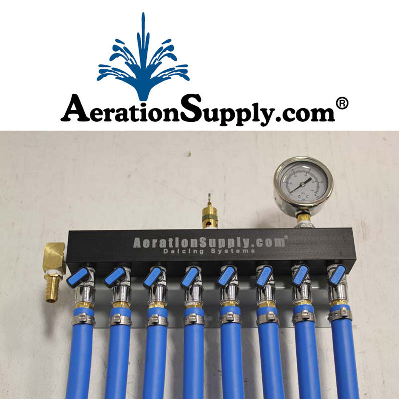 8-Valve Aluminum Air Manifold With Valves